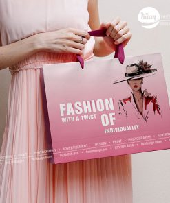 Túi Xách Giấy Màu Hồng