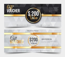 Gift Voucher Template, gift voucher certificate coupon design template,Collection gift certificate business card banner calling card poster.Vector illustration