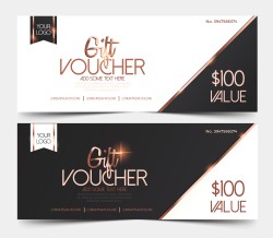 Gift Voucher Template, gift voucher certificate coupon design template,Collection gift certificate business card banner calling card poster.Vector illustration