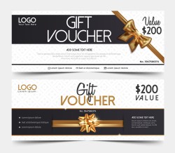 Gift Voucher Template, gift voucher certificate coupon design template,Collection gift certificate business card banner calling card poster.Vector illustration